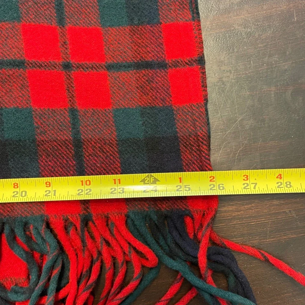 Vintage Pendleton Robe In A Bag Red Buffalo Plaid Wool Blanket Seat Cushion Set